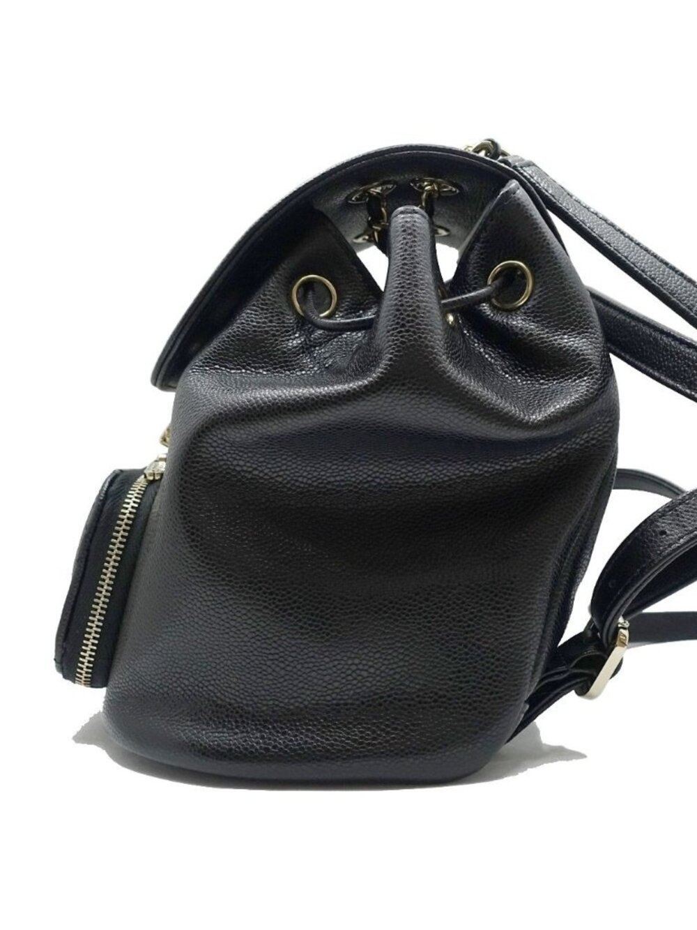 Chanel CC Logo Backpack Grained Calfskin BK - Picture 3 of 10